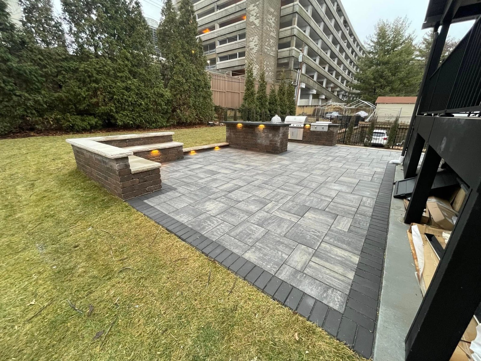 Paver and stone hardscaping project in O’Fallon IL