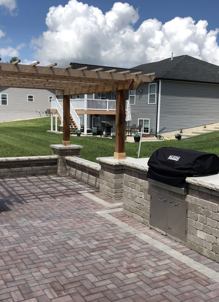 Outdoor patio designed for comfortable outdoor living and entertaining