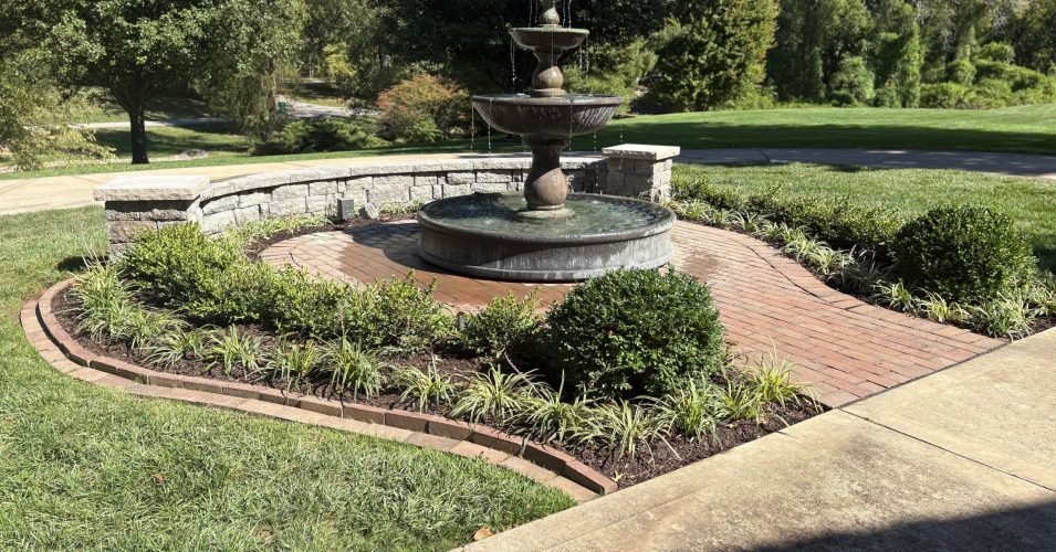 Natural water feature installation in O’Fallon, IL