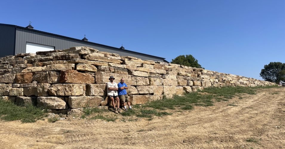 Retaining wall installation in O’Fallon, IL